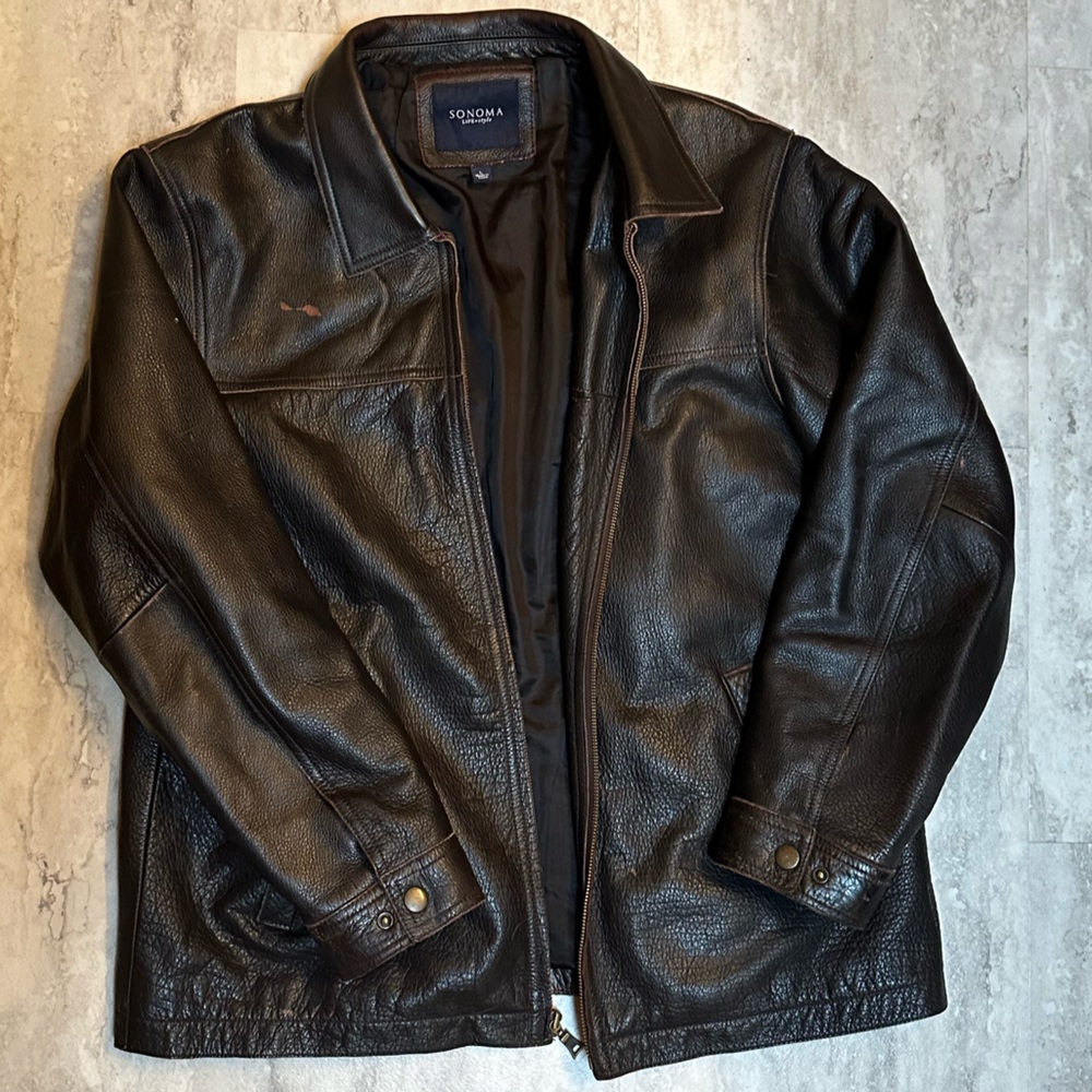 Sonoma Men’s Leather genuine Jacket